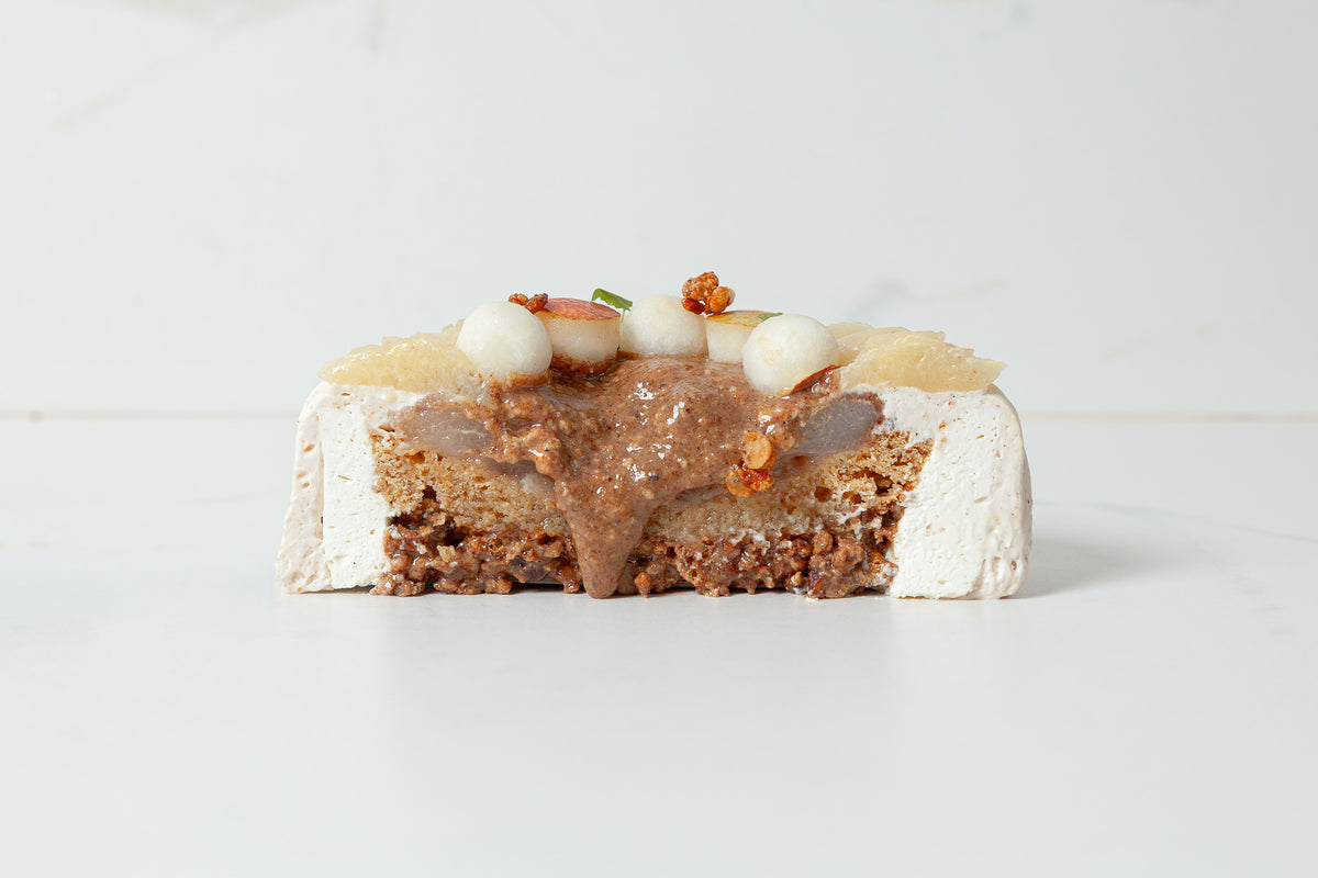 Entremets poire pécan érable