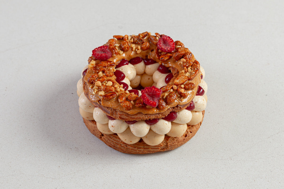 Paris Brest cacahuète framboise