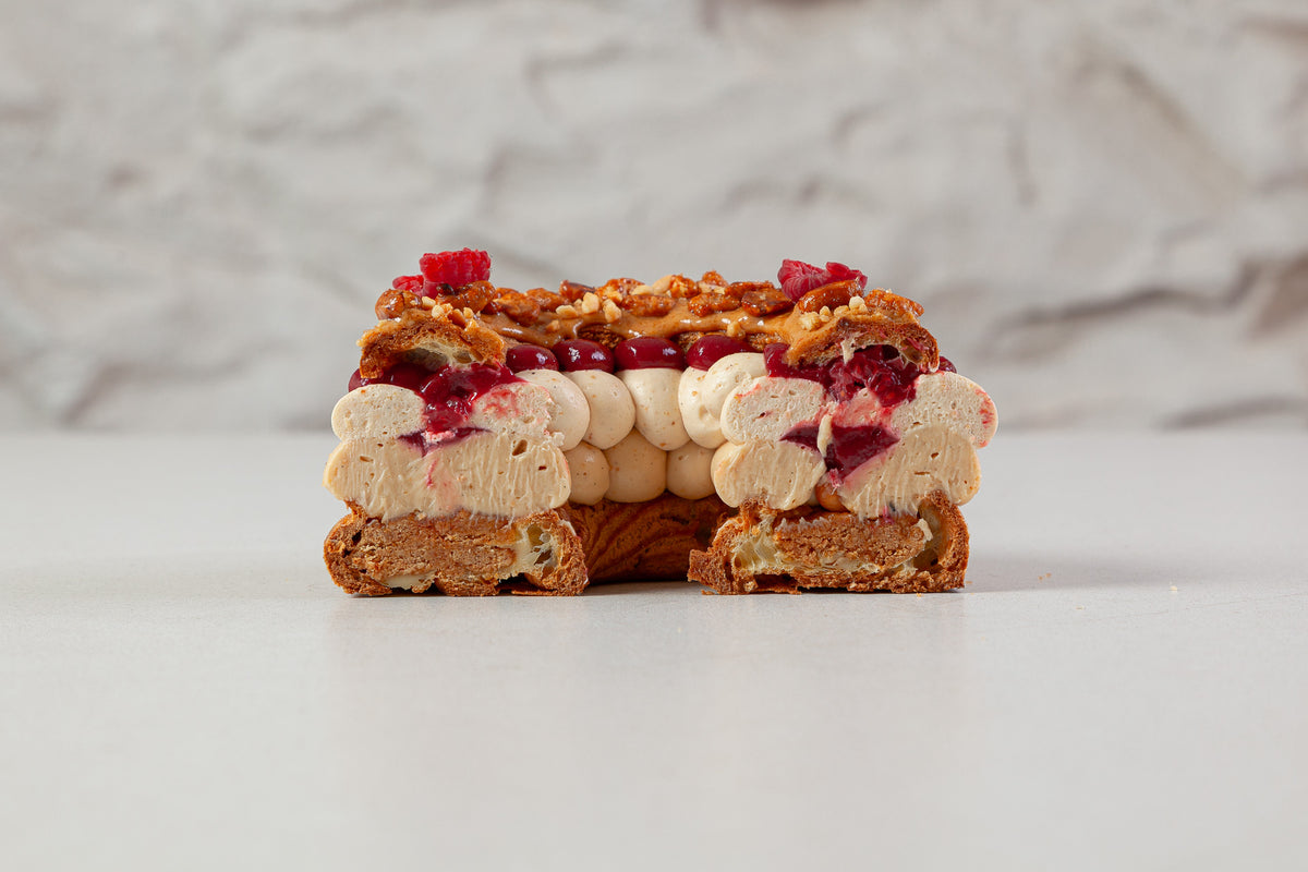 Paris Brest cacahuète framboise