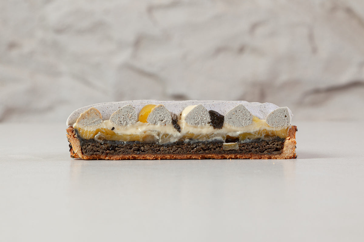 Tarte citron kalamansi sesame noir