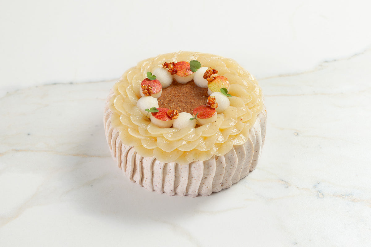 Entremets poire pécan érable